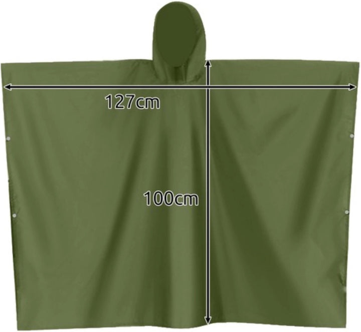 Trizand Regenponcho – Groene Waterdichte Poncho – Unisex en Duurzaam