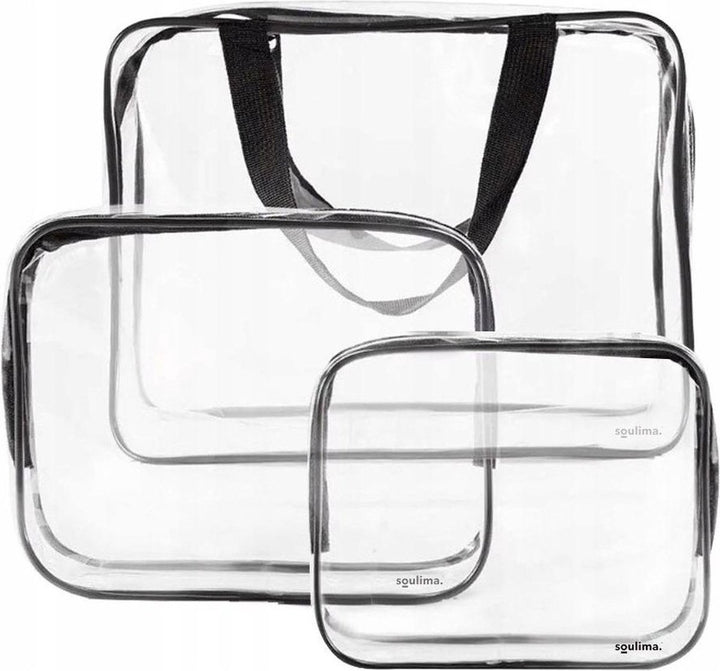 Beautylushh Doorzichtige Toilettas Set voor Toiletartikelen – Transparante Travel Organizer Bag 3-Pack