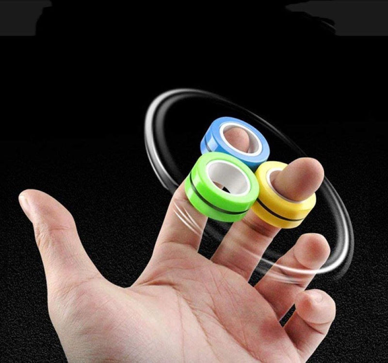 Fidget - Magnetische ringen - Geel