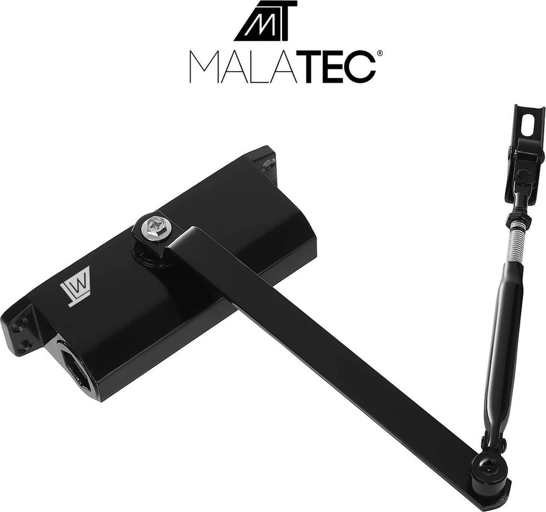 Malatec Deurdranger Zwart - Veilig &amp; Gemakkelijk Sluiten