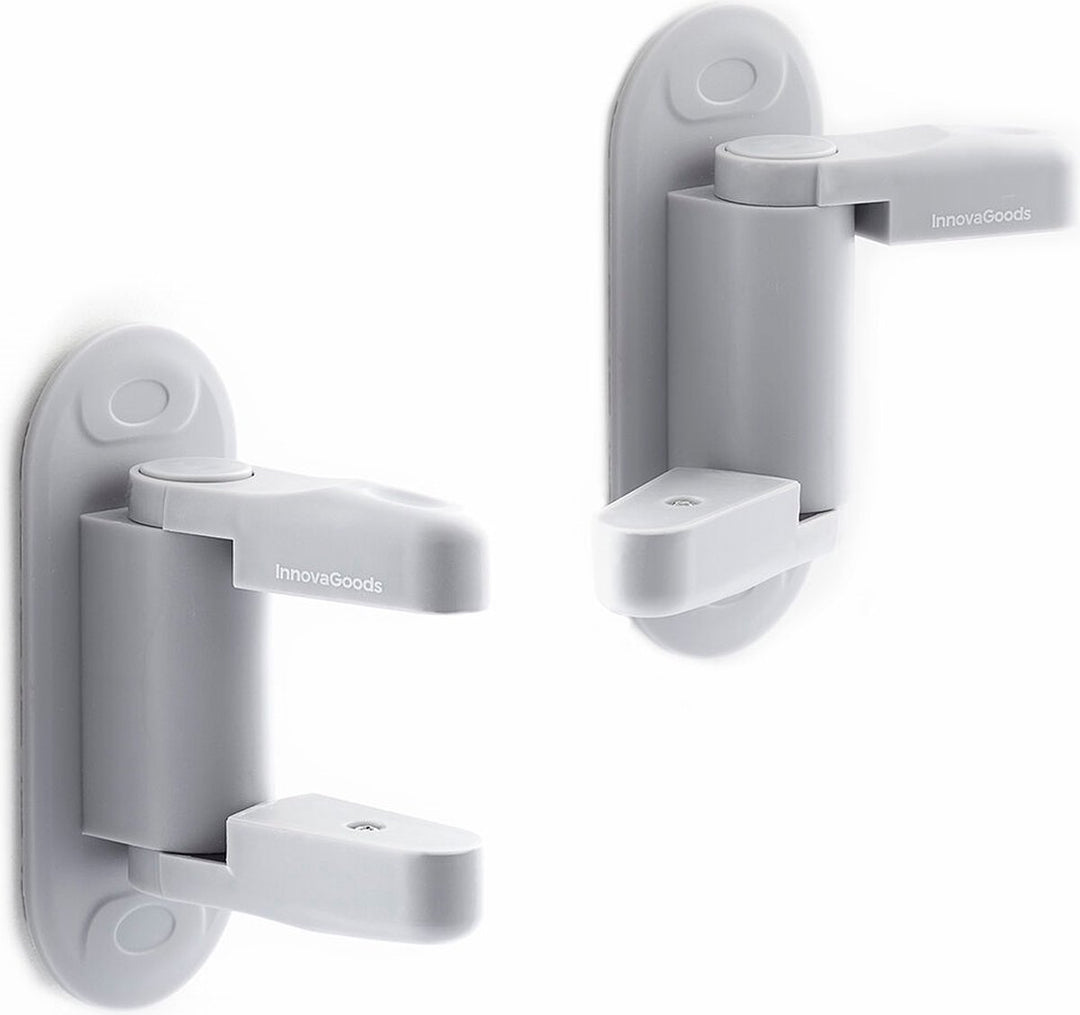 2x Veiligheidsslot Voor Deuren - Deurbeveiliging - Deurklink Vergrendeling Kastbeveiliging - Baby veilig - Baby proof - Kinderslot - Kinderbeveiliging - Hond &amp; Kat beveiliging - Grijs