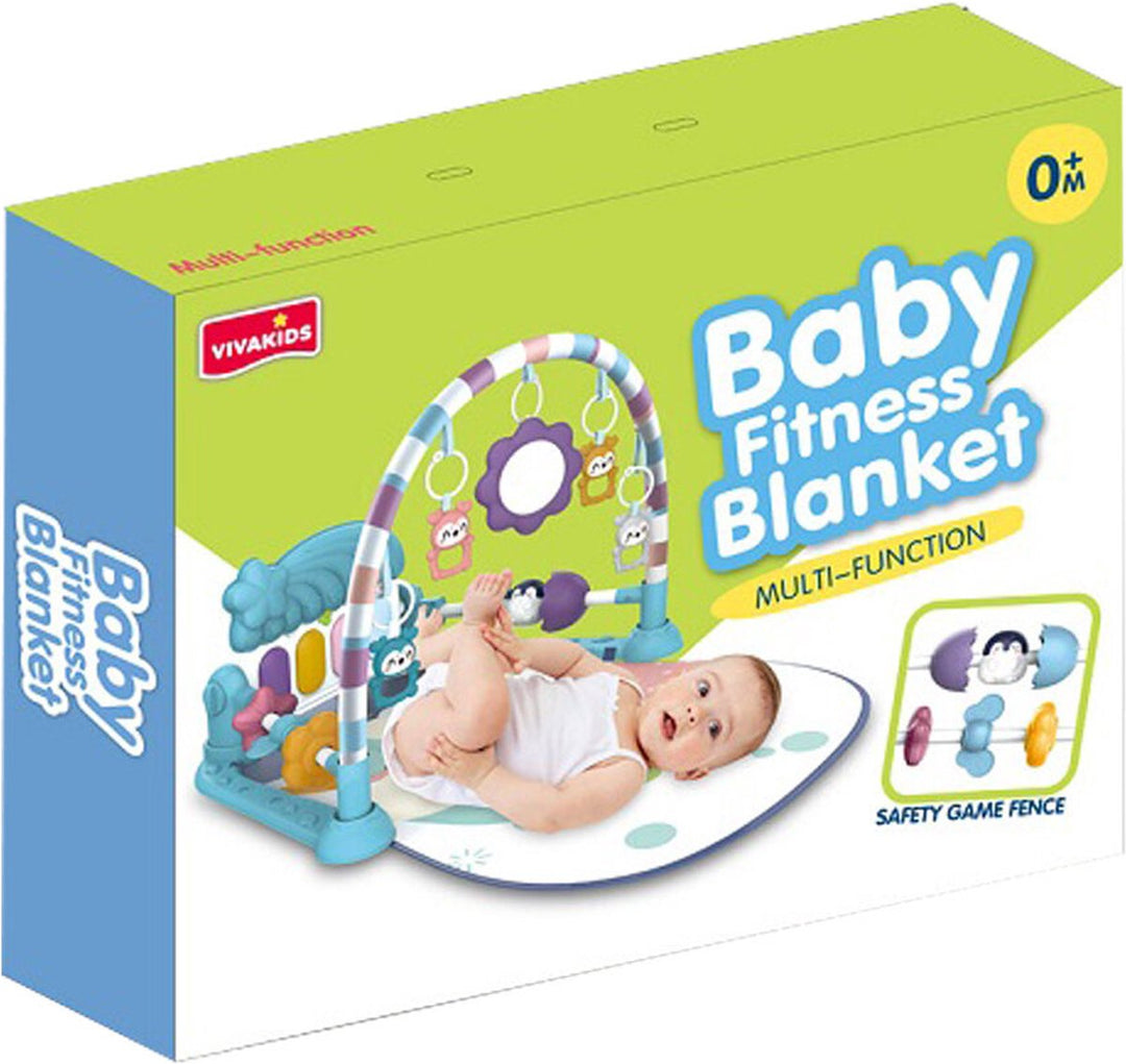 Baby fitness deken - Baby speelmat &amp; Piano - Baby gymtapijt incl. speeltjes - VivaKids