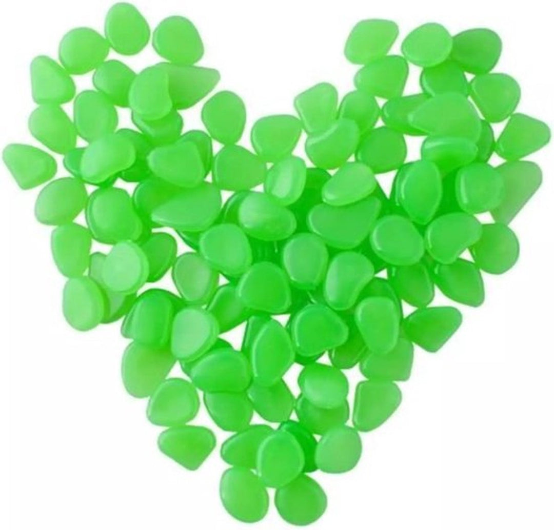 Gardlov Glow-in-the-dark Stenen - set van 100 stuks - Groen