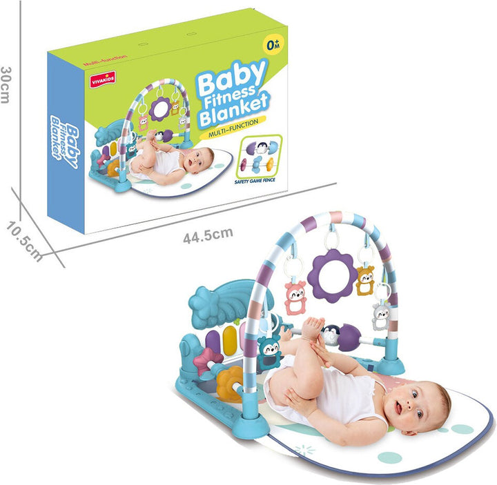 Baby fitness deken - Baby speelmat &amp; Piano - Baby gymtapijt incl. speeltjes - VivaKids