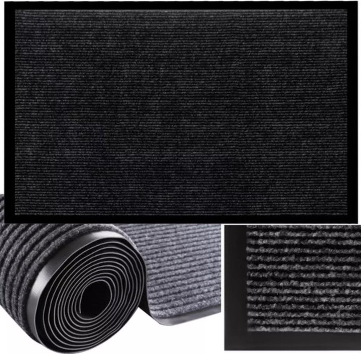 Ruhhy Deurmat 60X90 cm - Antislip en Veilig - Perfect voor Binnen en Buiten - Grijs Zwart