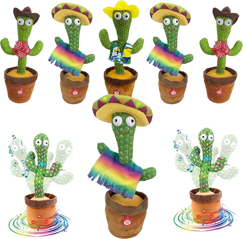 Oplaadbare Dansende Cactus Met 120 TikTok Liedjes Incl. USB - Pratende Cactus - Dancing Cactus - Cactus Speelgoed