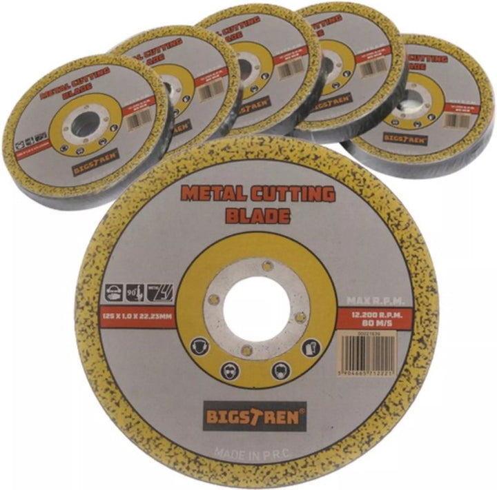 Slijpschijf - Slijpschijven - 50 stuks - 125mm x 1mm - Geschikt voor Metaal/staal - Doorslijpschijf - Bigstren