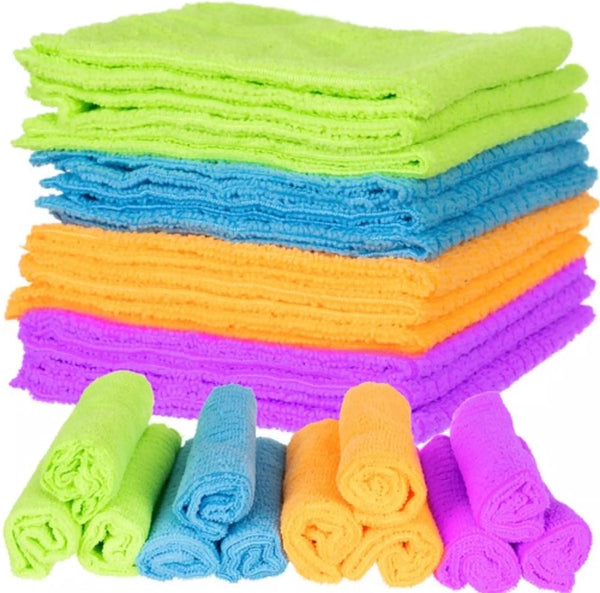 Ruhhy Microvezel Doekjes - Set van 12: Maakt Schoonmaken Zo Eenvoudig
