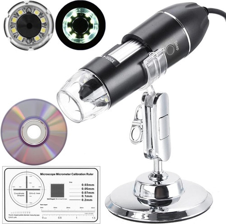 Digitale Microscoop met Camera – 1600x Zoom – Microscopie - Endoscoop - Foto &amp; Video - USB connectie