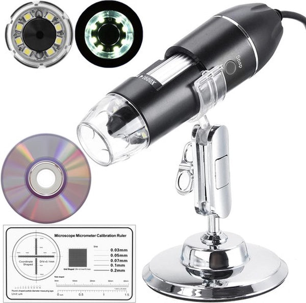 Digitale Microscoop met Camera – 1600x Zoom – Microscopie - Endoscoop - Foto & Video - USB connectie