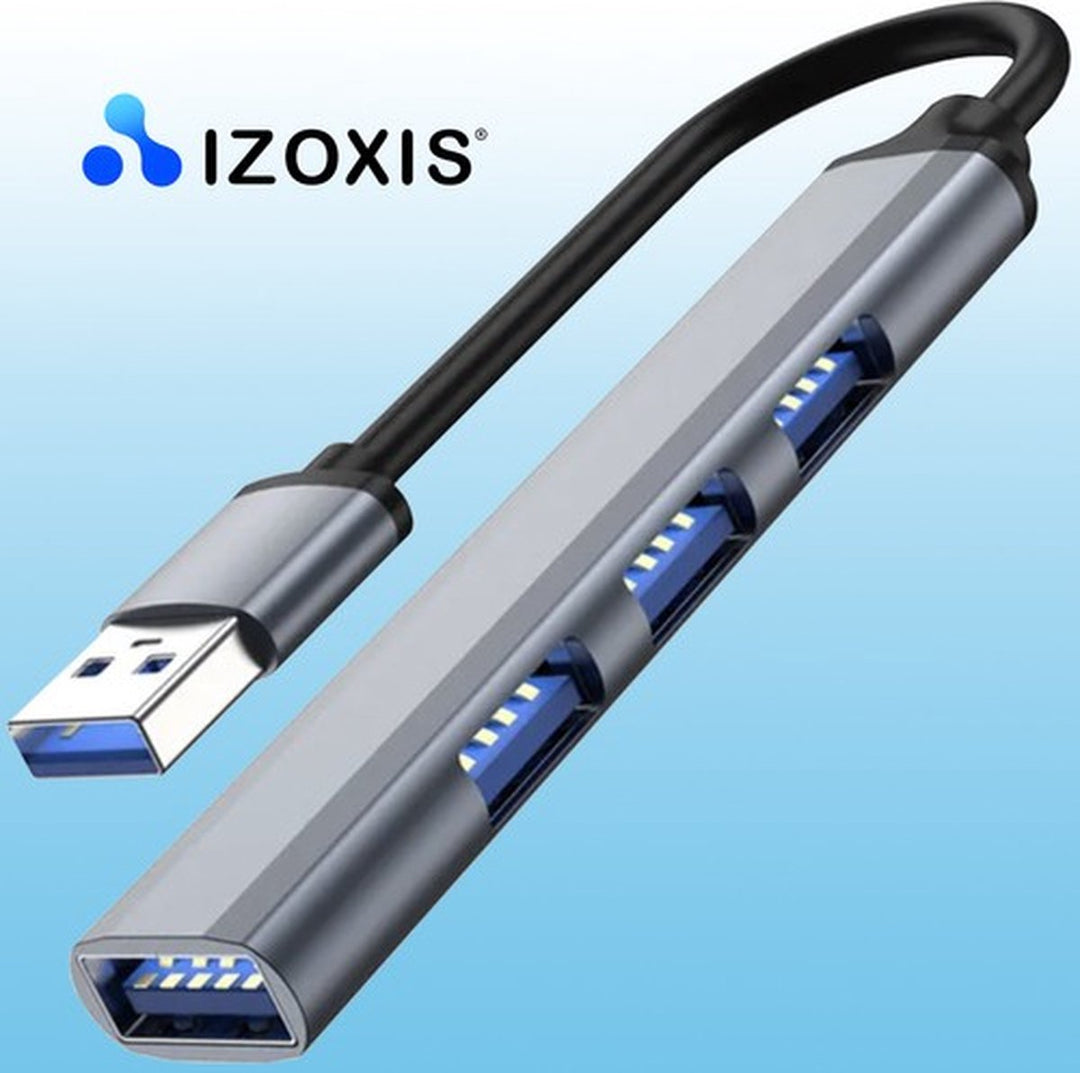 USB Hub - 4 poorten - 1 x 3.0 + 3 x 2.0 - USB Splitter