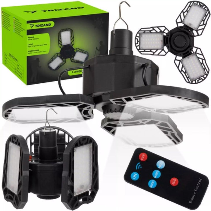 Trizand Solar Campinglamp - 3000 lm, 4 Lichtmodi &amp; Oplaadbaar