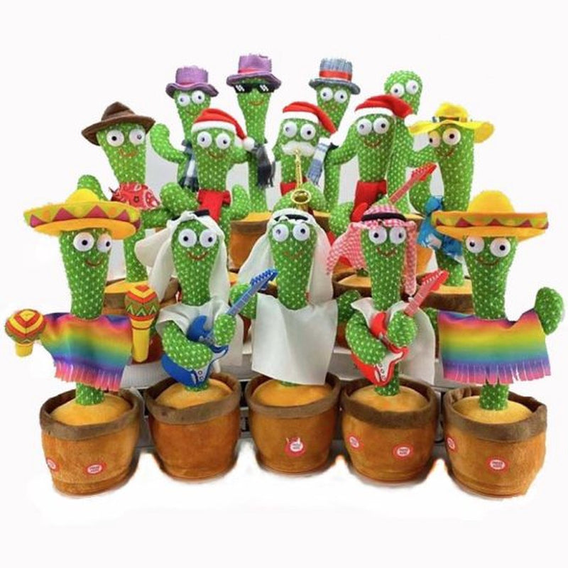 Oplaadbare Dansende Cactus Met 120 TikTok Liedjes Incl. USB - Pratende Cactus - Dancing Cactus - Cactus Speelgoed