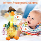 Dansende Eend - OPLAADBAAR - Interactieve Pratende Knuffel- Dancing Duck - div liedjes - praat je na - Met USBlader