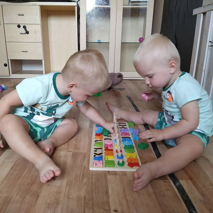 Houten Speelgoed - Alfabet leren - Cijfers - leren tellen - Alfabet - Puzzel - kinderen
