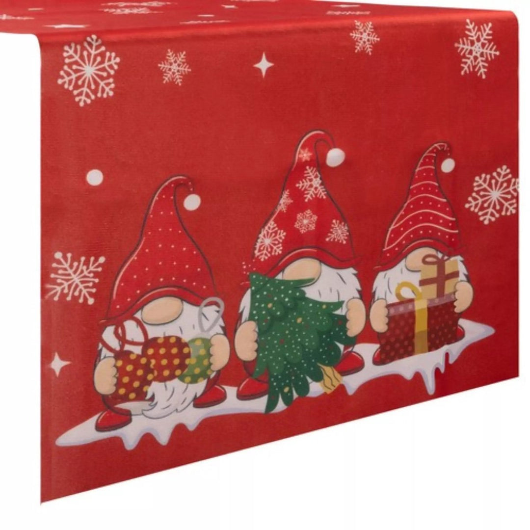 Ruhhy Feestelijke Tafelloper met Kabouterpatroon - Perfect voor Kerst