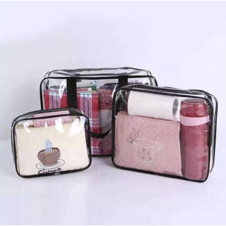 Beautylushh Doorzichtige Toilettas Set voor Toiletartikelen – Transparante Travel Organizer Bag 3-Pack