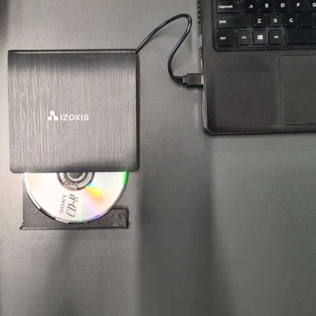 Izoxis CD/DVD Brander Extern – Plug &amp; Play – Voor Windows en Mac