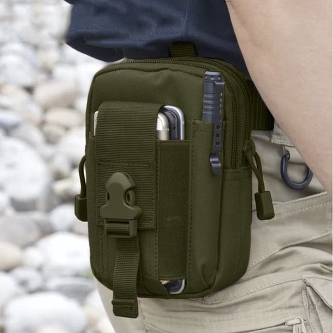 Trizand tactische heuptas - Olijfgroene heuptas met riem voor outdoor en survival