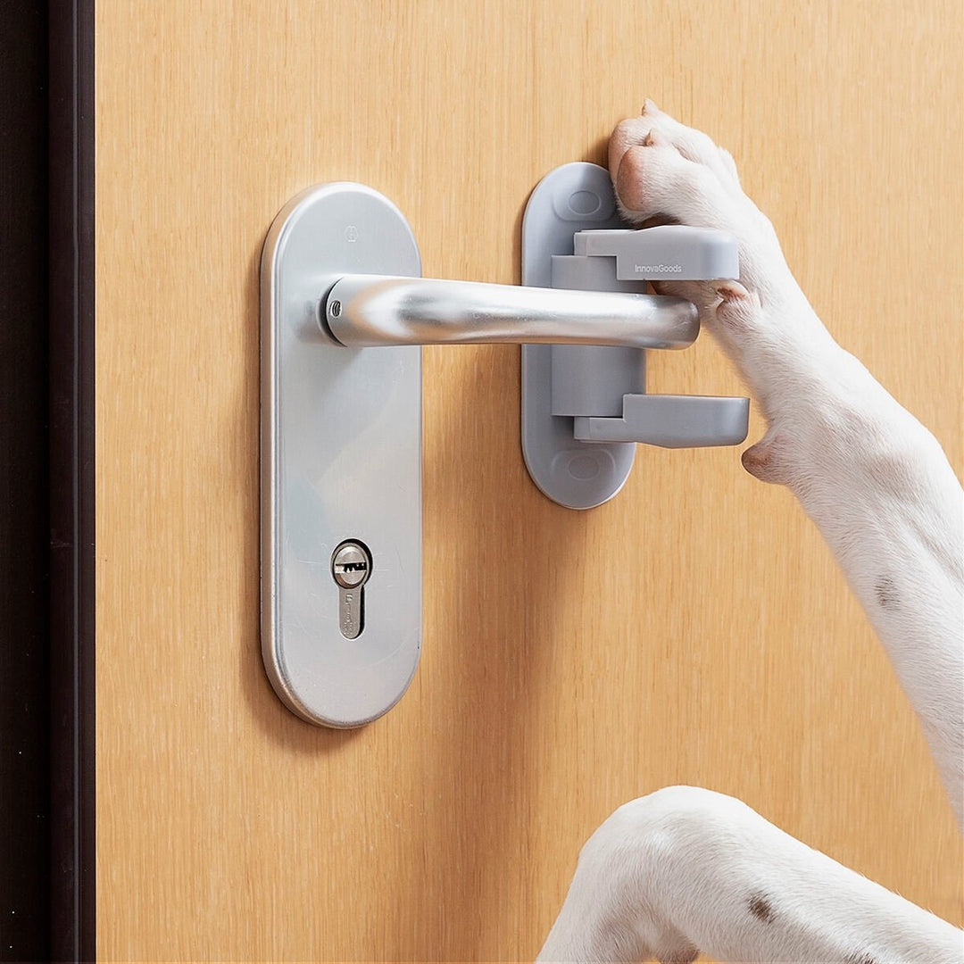 2x Veiligheidsslot Voor Deuren - Deurbeveiliging - Deurklink Vergrendeling Kastbeveiliging - Baby veilig - Baby proof - Kinderslot - Kinderbeveiliging - Hond &amp; Kat beveiliging - Grijs