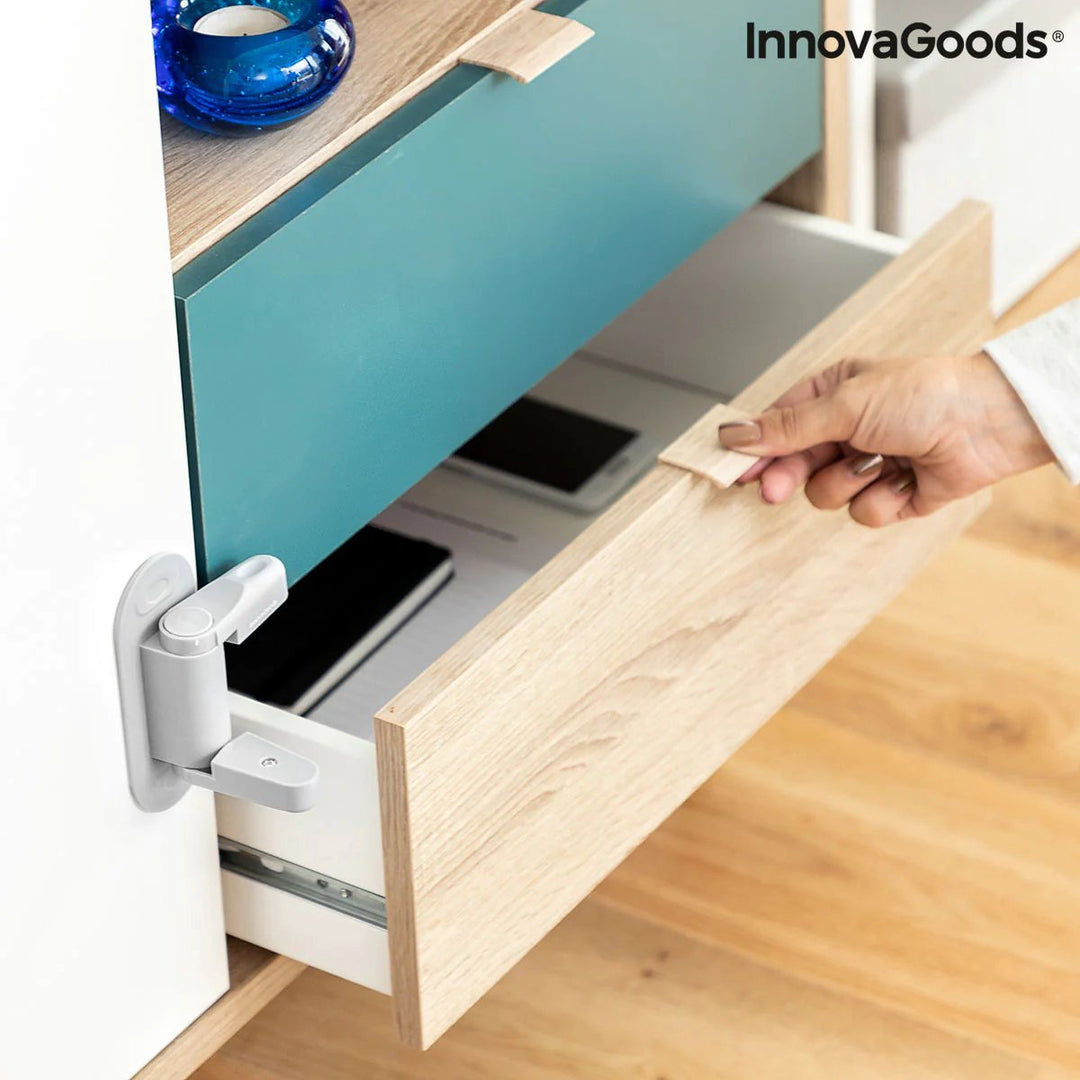 2x Veiligheidsslot Voor Deuren - Deurbeveiliging - Deurklink Vergrendeling Kastbeveiliging - Baby veilig - Baby proof - Kinderslot - Kinderbeveiliging - Hond &amp; Kat beveiliging - Grijs