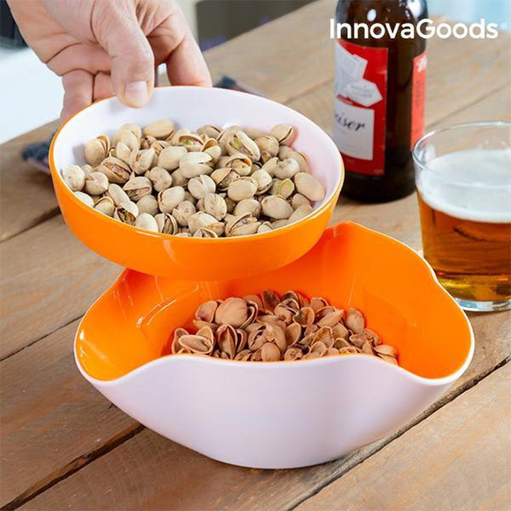 InnovaGoods - 2 in 1 Aperitiefschaaltjes / kommetjes - 2 schaaltjes van verschillende vorm en afmeting