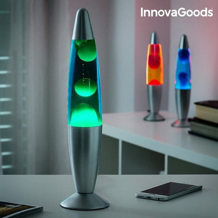Lavalamp | Tafellamp | Nachtlampje | 36cm Hoog | Kleur: Blauw | Merk: InnovaGoods