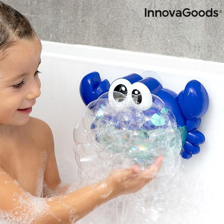 InnovaGoods - Badspeelgoed - Badspeeltjes - - Muzikale Krab met Zeepbellen voor het Bad - 12 Kindermelodieën - met 3 Zuignappen