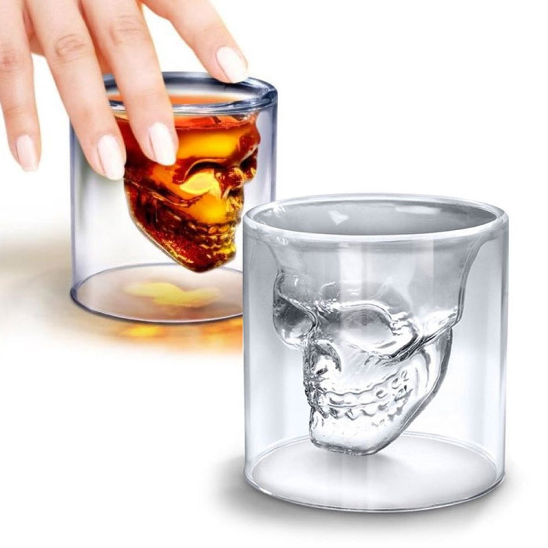 2 x Skull Whiskey Shotglazen