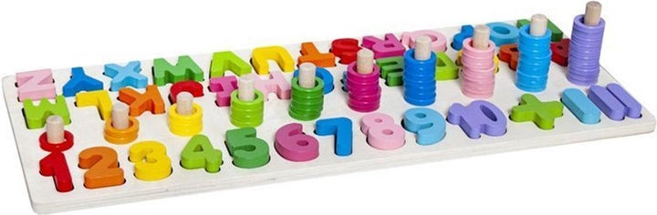 Houten Speelgoed - Alfabet leren - Cijfers - leren tellen - Alfabet - Puzzel - kinderen