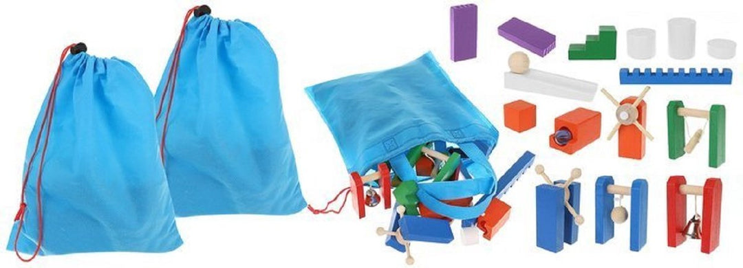 Extra Grote Domino Set van Hout - 1131 Delig met 1080 Domino Stenen &amp; 45 Elementen - Vloerspel - voor Kinderen en Volwassenen - Verjaardag Cadeau Jongens en Meisjes
