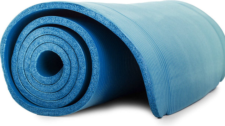 Fitnessmat - yogamat - 180 x60 cm - 1 cm dik - Blauw