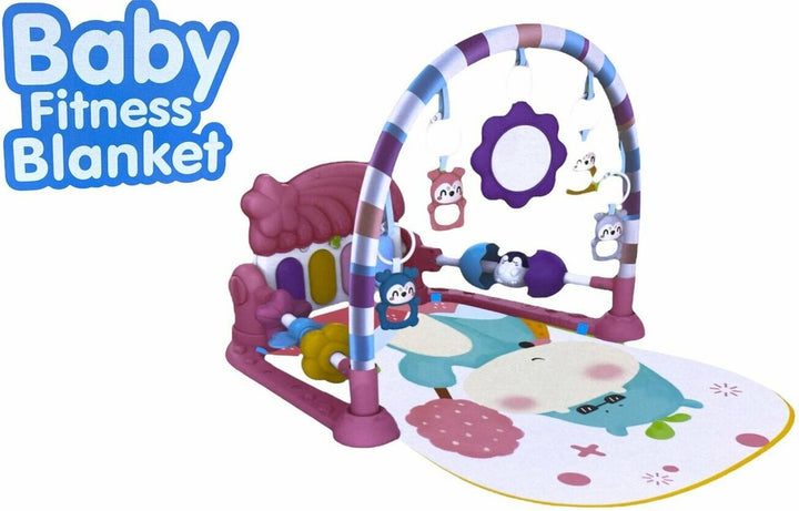 Baby fitness deken - Baby speelmat &amp; Piano - Baby gymtapijt incl. speeltjes - VivaKids