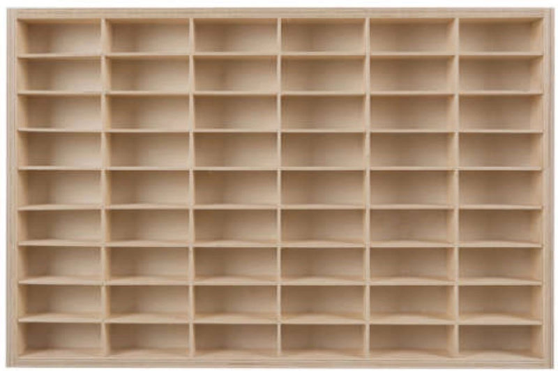 Kruzzel Houten Plank voor 54 Modelauto's - Perfect voor Elke Verzamelaar - Opbergkast - Voor kinderen en volwassenen