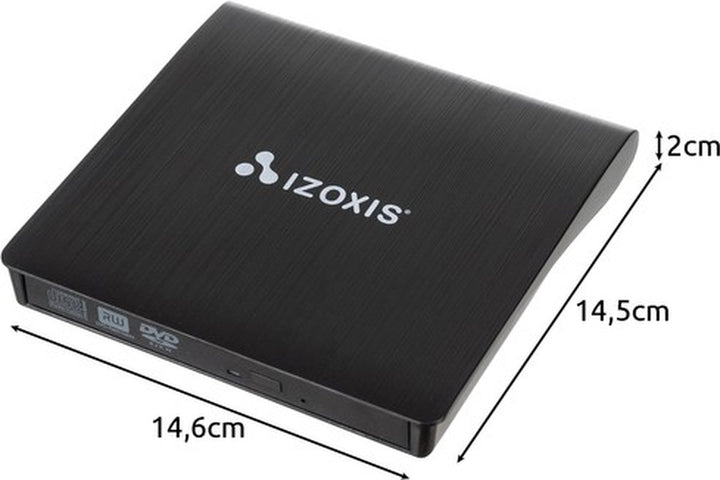 Izoxis CD/DVD Brander Extern – Plug &amp; Play – Voor Windows en Mac
