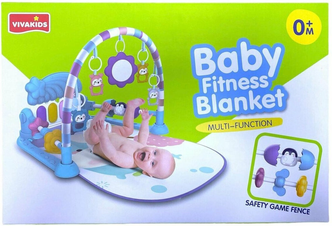 Baby fitness deken - Baby speelmat &amp; Piano - Baby gymtapijt incl. speeltjes - VivaKids