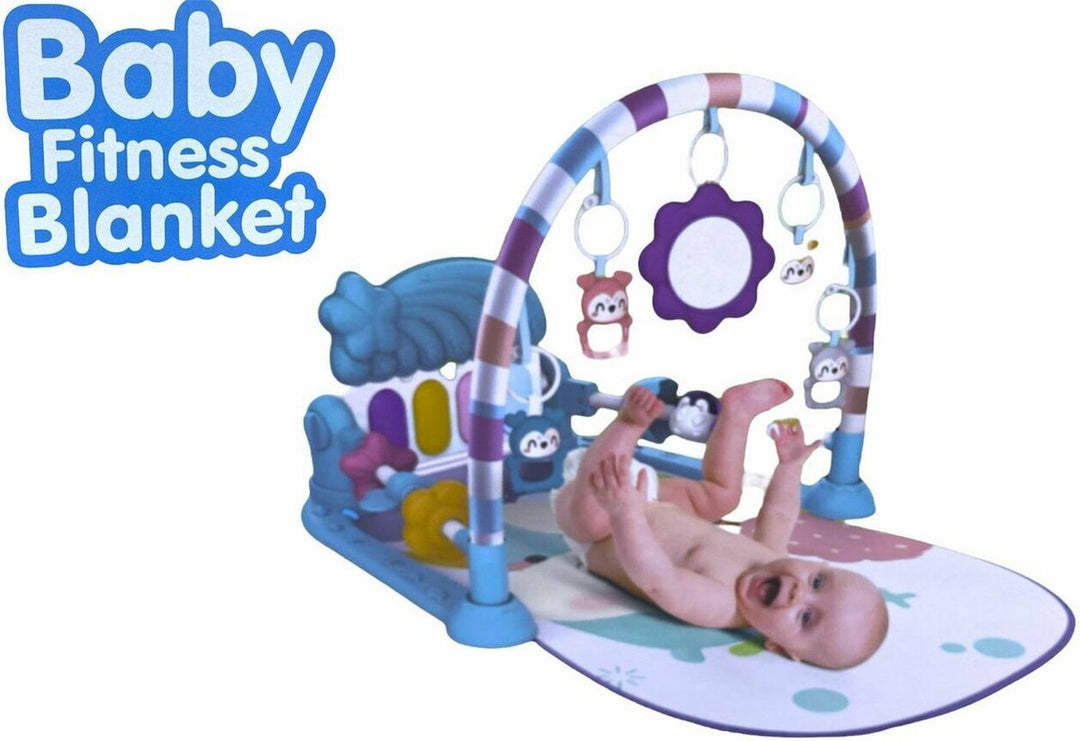 Baby fitness deken - Baby speelmat &amp; Piano - Baby gymtapijt incl. speeltjes - VivaKids