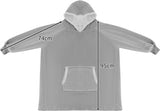 Sweatshirt XXL - Hoodie Deken - Oversized Hoodie Draagbare Deken - Super Zacht Warm en Comfortabel - Premium Kwaliteit Materiaal - Uniseks - Voor Volwassenen en Kinderen - Zorgeloos Wassen - Grijs
