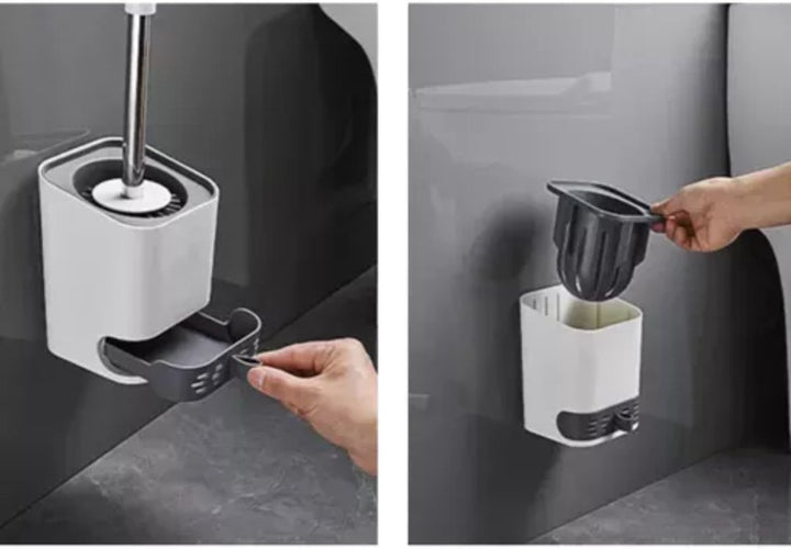 Ruhhy Siliconen Toiletborstel Set - Hygiënisch en Stijlvol