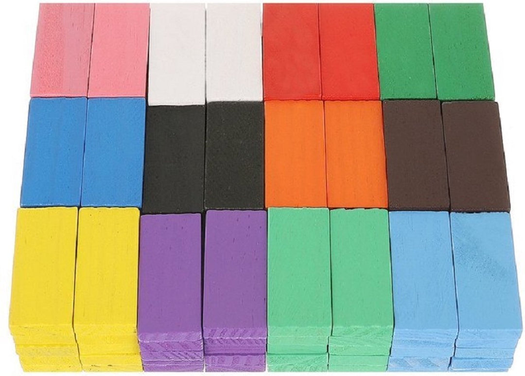 Extra Grote Domino Set van Hout - 1131 Delig met 1080 Domino Stenen &amp; 45 Elementen - Vloerspel - voor Kinderen en Volwassenen - Verjaardag Cadeau Jongens en Meisjes