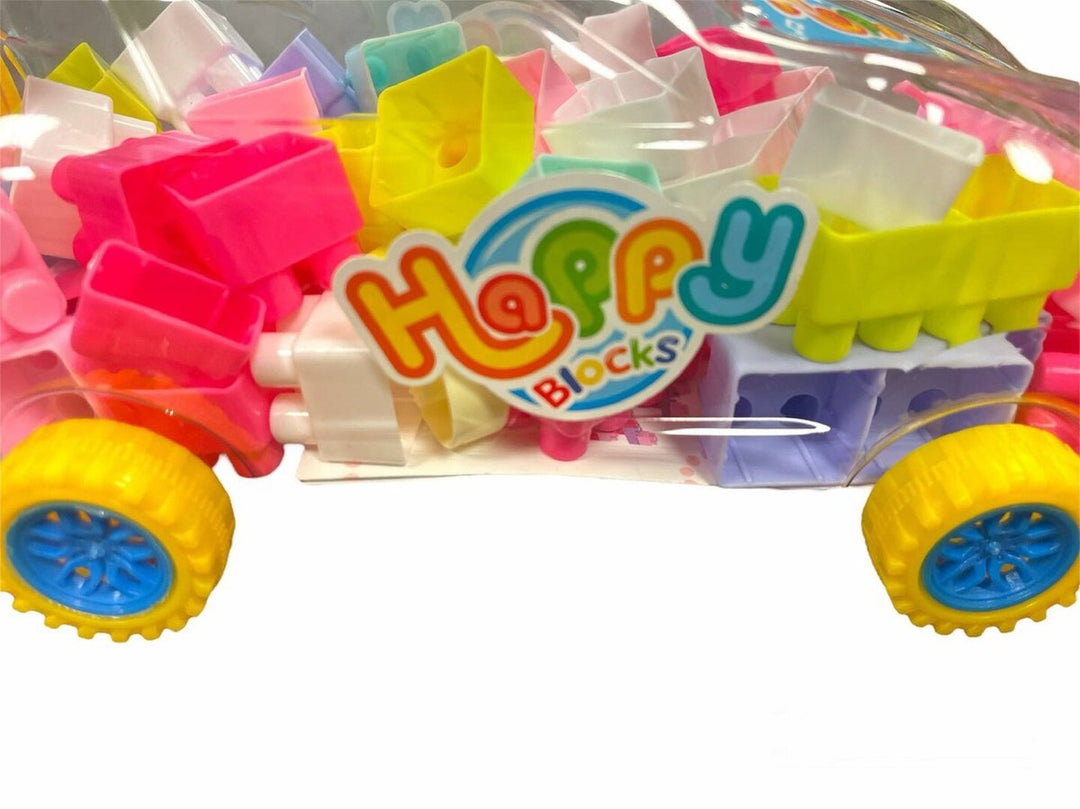 65 stuks Bouwblokjes in auto - blokjes speelgoed - blokken - blocks
