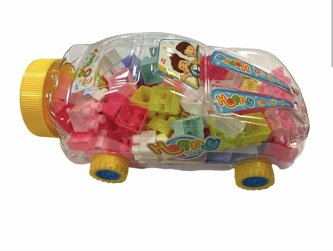 65 stuks Bouwblokjes in auto - blokjes speelgoed - blokken - blocks