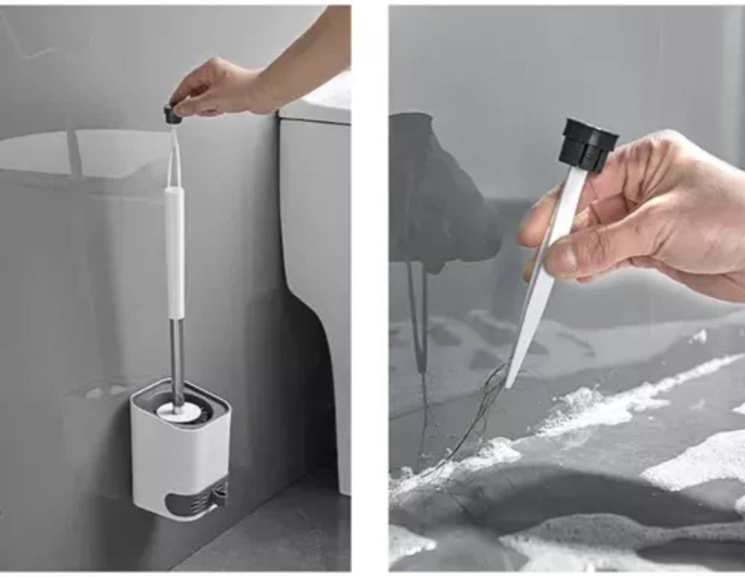 Ruhhy Siliconen Toiletborstel Set - Hygiënisch en Stijlvol