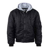 MA-1 hooded bomber jack - Zwart