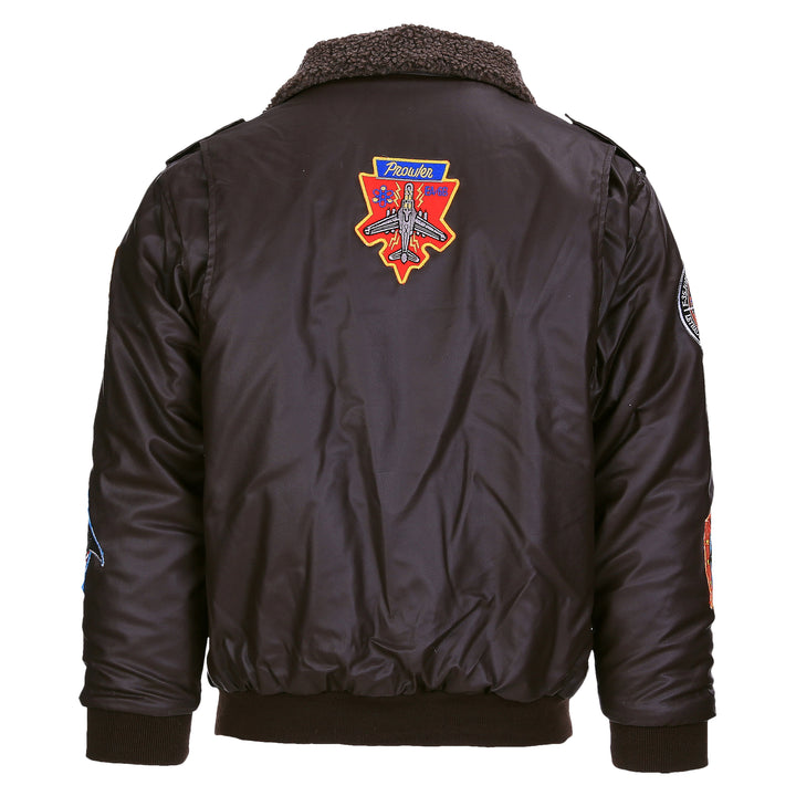 Fostex Kinder Flight Jacket PU Leder Bruin