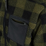 Reversible Sherpa Softshell Jas - Zwart/Olive