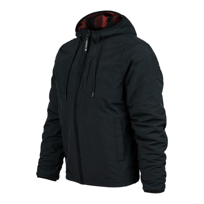 Reversible Sherpa Softshell Jas - Zwart/Rood