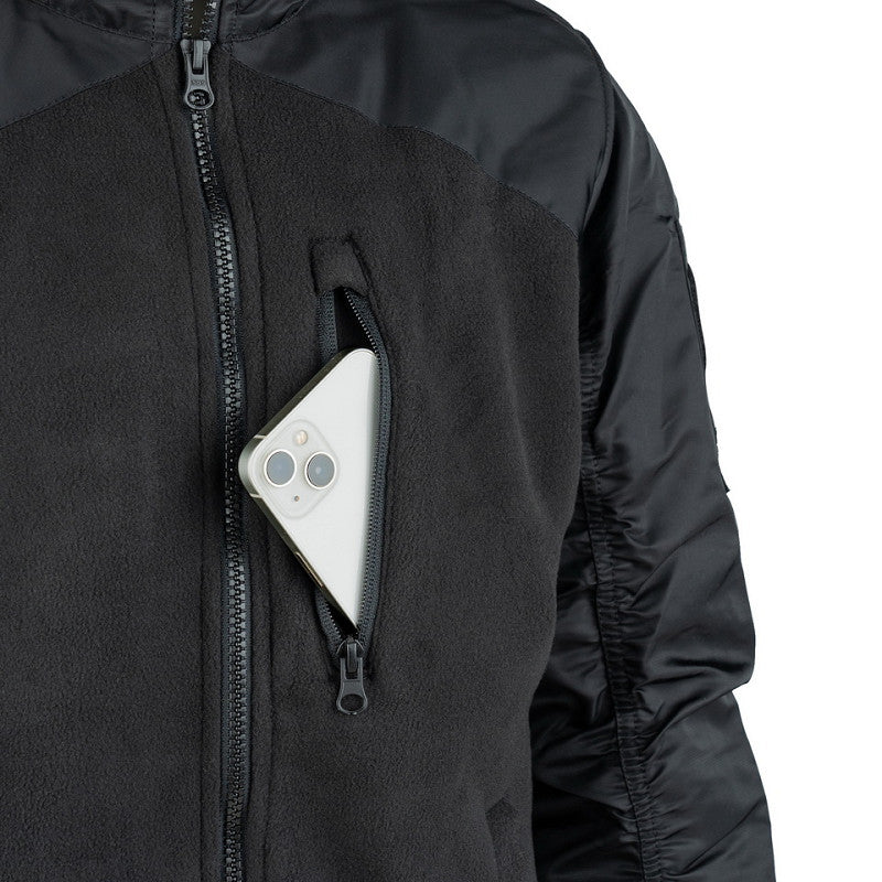 MA-1 Fleece Bomber Jacket - Zwart