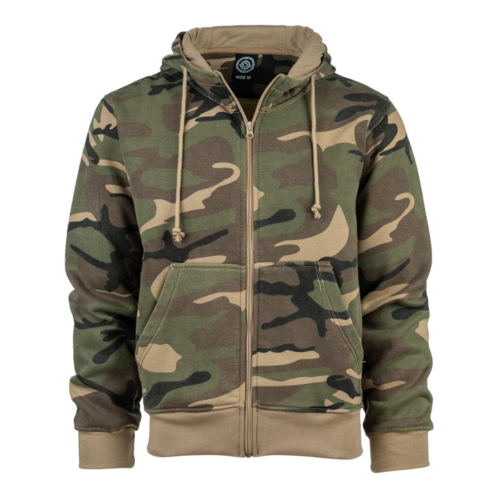 Fostex Hoodie met rits sluiting - Woodland Camo