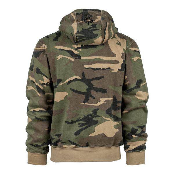 Fostex Hoodie met rits sluiting - Woodland Camo